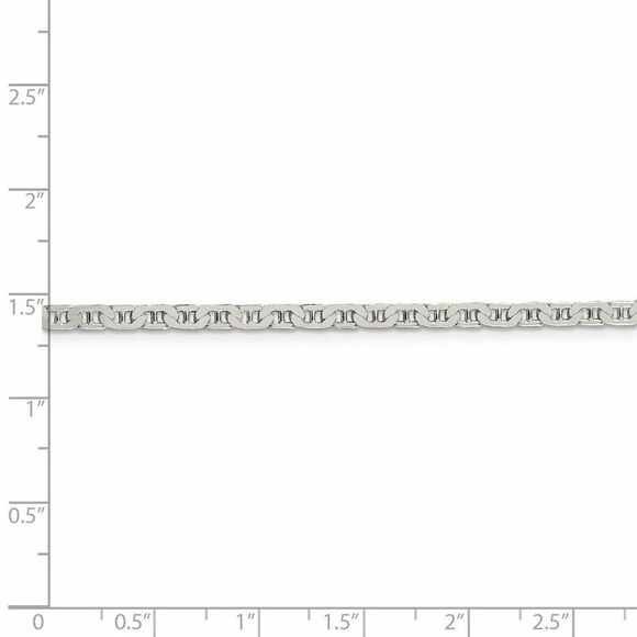 3mm, Sterling Silver, Flat Anchor Chain Necklace, 22 Inch - Picture 5 of 8